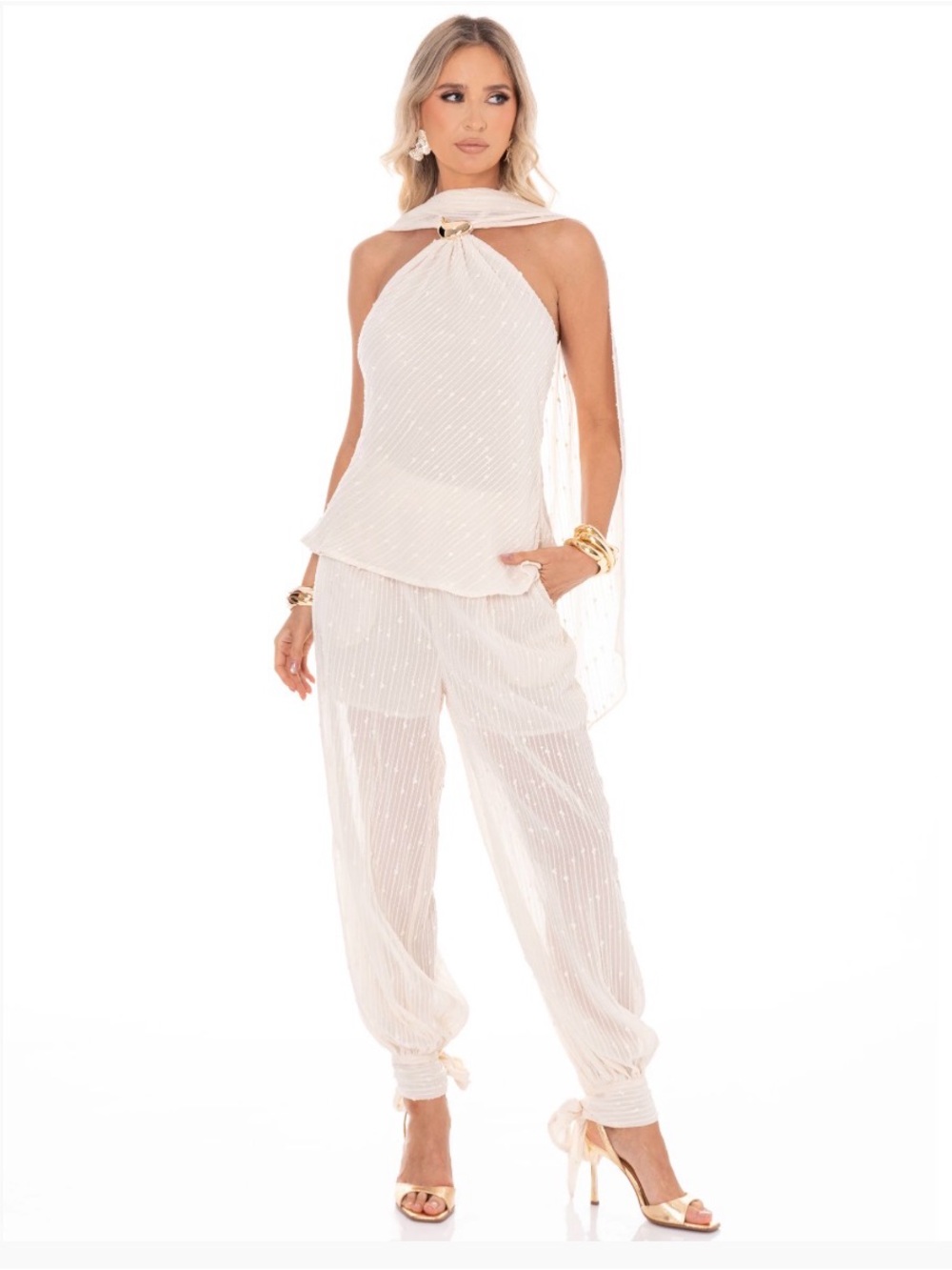 Timeless Elegance Scarf Halter Set | SM112